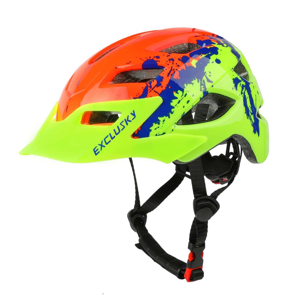 Exclusky Kids Bike Helmet Adjustable and Multi-Sport Boys Girls Helmet Ages 5-14