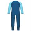 Sxiwei Kids Girls Athletic Swimsuit Long Sleeve One Piece Full Body Rash Guard Swimwear Bodysuit Sky Blue 15-16 Years view 2