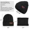 3-Pieces Winter Beanie Hat Scarf and Touch Screen Gloves Set Warm Knit Skull Cap for Men Women, W-Khaki(Hat Scarf Gloves) view 3