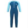 Freebily Kids Girls One Piece Full Body Swimwear Bodysuit Long Sleeve Surfing Rash Guard Swimsuit Sky Blue 3-4 Years view 1