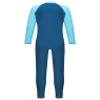 Freebily Kids Girls One Piece Full Body Swimwear Bodysuit Long Sleeve Surfing Rash Guard Swimsuit Sky Blue 3-4 Years view 2