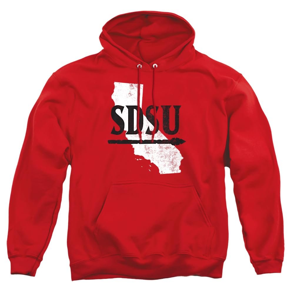 LOGOVISION San Diego State University Official State Shape Unisex Adult Pull-Over Hoodie,San Diego State Aztecs, Small