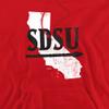 LOGOVISION San Diego State University Official State Shape Unisex Adult Pull-Over Hoodie,San Diego State Aztecs, Small view 2