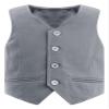 JEATHA Kids Boys Formal Tuxedo Suit Vest Classic Fit V-Neck Button Down Gentleman Suit Waistcoat for Wedding Party Gray 8 Years view 1