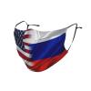 QFZ Russia America Flag Durable Masks for Work Play view 2