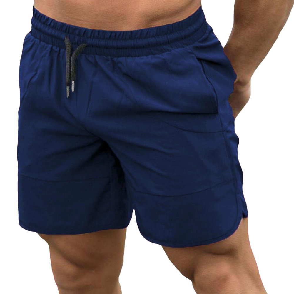 SWJGLITTR Men's Quick-Dry Lightweight Short Workout Athletic Gym Sports Shorts Basketball Running with Pockets Short Pant (Blue,XX-Large)