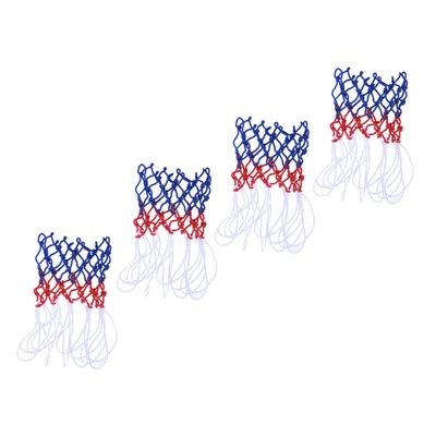 POPETPOP 4pcs Tricolor Nylon Basketball Nets Weather Competition Mesh for Use Fits Standard Youth Wear-Resistant