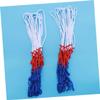 POPETPOP 4pcs Tricolor Nylon Basketball Nets Weather Competition Mesh for Use Fits Standard Youth Wear-Resistant view 2