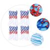 POPETPOP 4pcs Tricolor Nylon Basketball Nets Weather Competition Mesh for Use Fits Standard Youth Wear-Resistant view 3