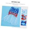 POPETPOP 4pcs Tricolor Nylon Basketball Nets Weather Competition Mesh for Use Fits Standard Youth Wear-Resistant view 4