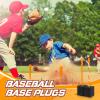 Shappy 12 Pieces Baseball Base Plugs with Tassel Heavy Duty Anchor Plugs for Baseball Field and Softball Accessories(Orange) view 4