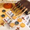 Spakon 30 Sets Christian Gifts for Men Religious Baptism Church Inspirational Bible Verse Engraved Compass Bamboo Pen Bookmark Christmas Christian Gifts for Pastor Father Sunday School (Natural) view 4