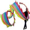 WZUOPG 3D Dragon Ribbon Streamer w/Telescopic Rod Flinging Dragon Spiral Practice Ribbon Streamer Dragon Dance Outdoor Sports, 8M view 1