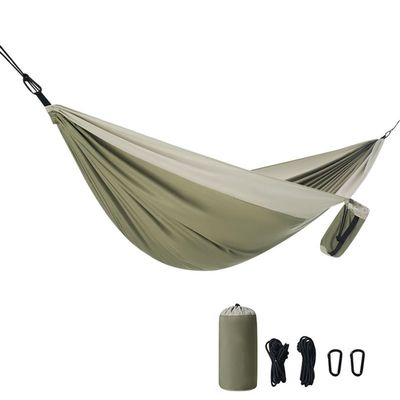 AISHULEI Portable Camping Hammock Lightweight Nylon Hammock with Straps Outdoor Hammock Tent Travel Bag & Camping Accessories for Hiking, Garden, and Beach for Beach Picnic Set (Color : Light Green)