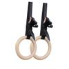 WHAMVOX Birch Hanging Ring Gymnastics Rings for Bar Wood Exercise Straps Fitness Equipment view 1