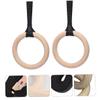 WHAMVOX Birch Hanging Ring Gymnastics Rings for Bar Wood Exercise Straps Fitness Equipment view 2
