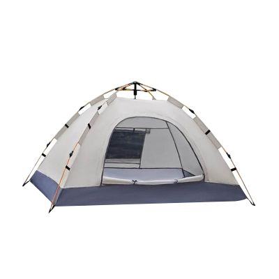 2-Person Camping Tent Easy Set up Shelter with Windows Weatherproof Portable Beach Tent Sun Shelter Canopy Lightweight Compact Outdoor Tent for Backpacking, Hiking, Gathering (Beige)