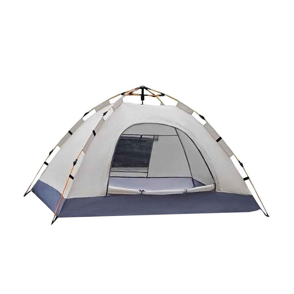 2-Person Camping Tent Easy Set up Shelter with Windows Weatherproof Portable Beach Tent Sun Shelter Canopy Lightweight Compact Outdoor Tent for Backpacking, Hiking, Gathering (Beige)