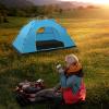 2-Person Camping Tent Easy Set up Shelter with Windows Weatherproof Portable Beach Tent Sun Shelter Canopy Lightweight Compact Outdoor Tent for Backpacking, Hiking, Gathering (Blue) view 3