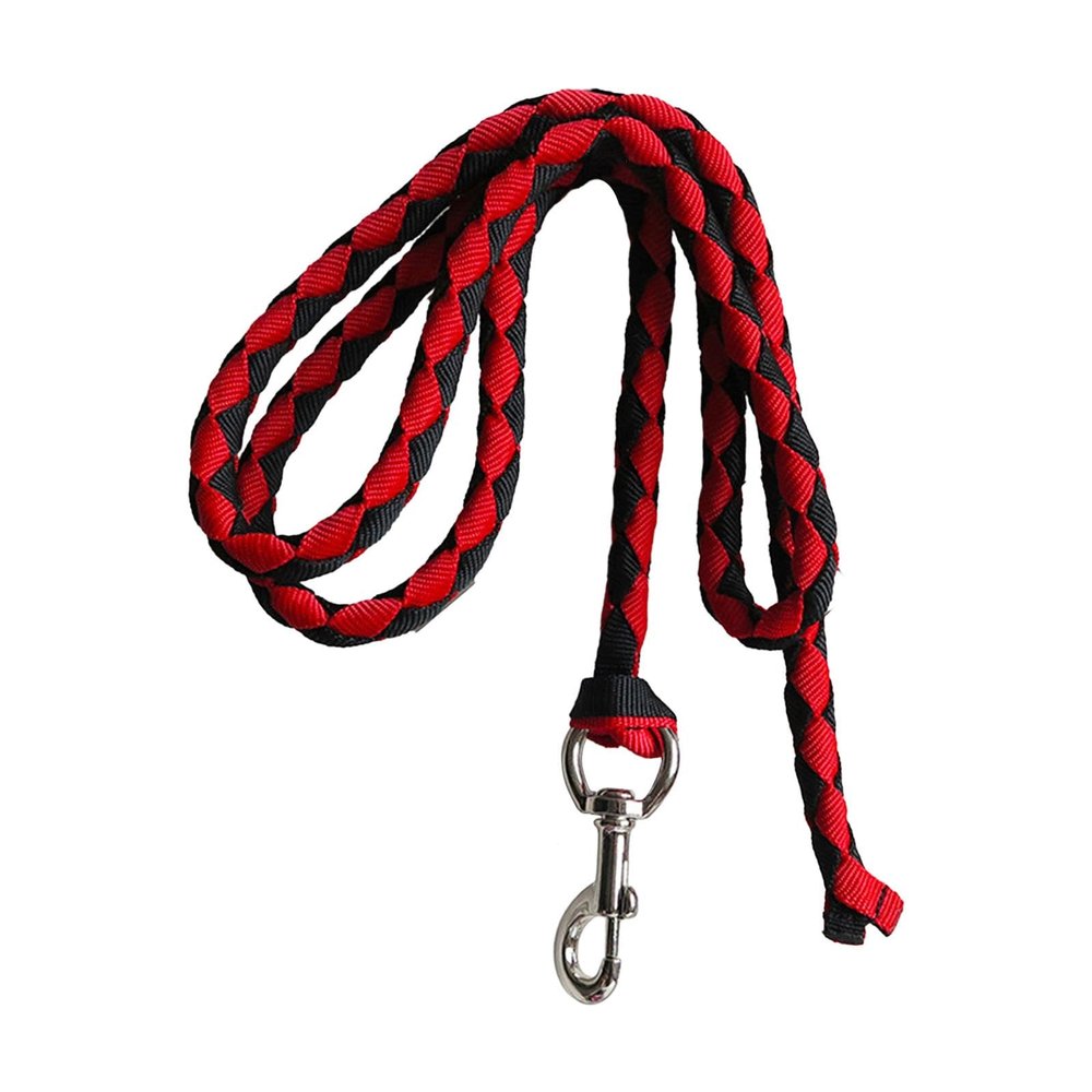 Horse Lead Rope Braided Horse Rope Swivel Buckle Horse Leading Rope Horse Leads with Snap Hook Equestrian Equipment, Red 3.5Meters