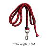 Horse Lead Rope Braided Horse Rope Swivel Buckle Horse Leading Rope Horse Leads with Snap Hook Equestrian Equipment, Red 3.5Meters view 2