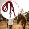 Horse Lead Rope Braided Horse Rope Swivel Buckle Horse Leading Rope Horse Leads with Snap Hook Equestrian Equipment, Red 3.5Meters view 4
