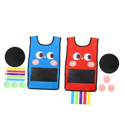 Abaodam 2sets Boys and Girls Sticky Vests for Outdoor Dodgeball Game Comfortable Safe Interactive Playwear Sticky Tails for Family Fun Activities