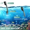 ACQCES Snorkeling Gear for Adults, Dry Top Snorkel Mask Set 2 Pack Scuba Diving Mask Snorkel Gear Anti Fog Snorkeling Packages Tempered Glass Panoramic View, Black+Green view 3