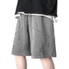 SWJGLITTR Mens Cotton Drawstring Shorts Running Elastic Waist Loose Fit Short Training Basketball Cargo Short Pant (Grey,Medium) view 1