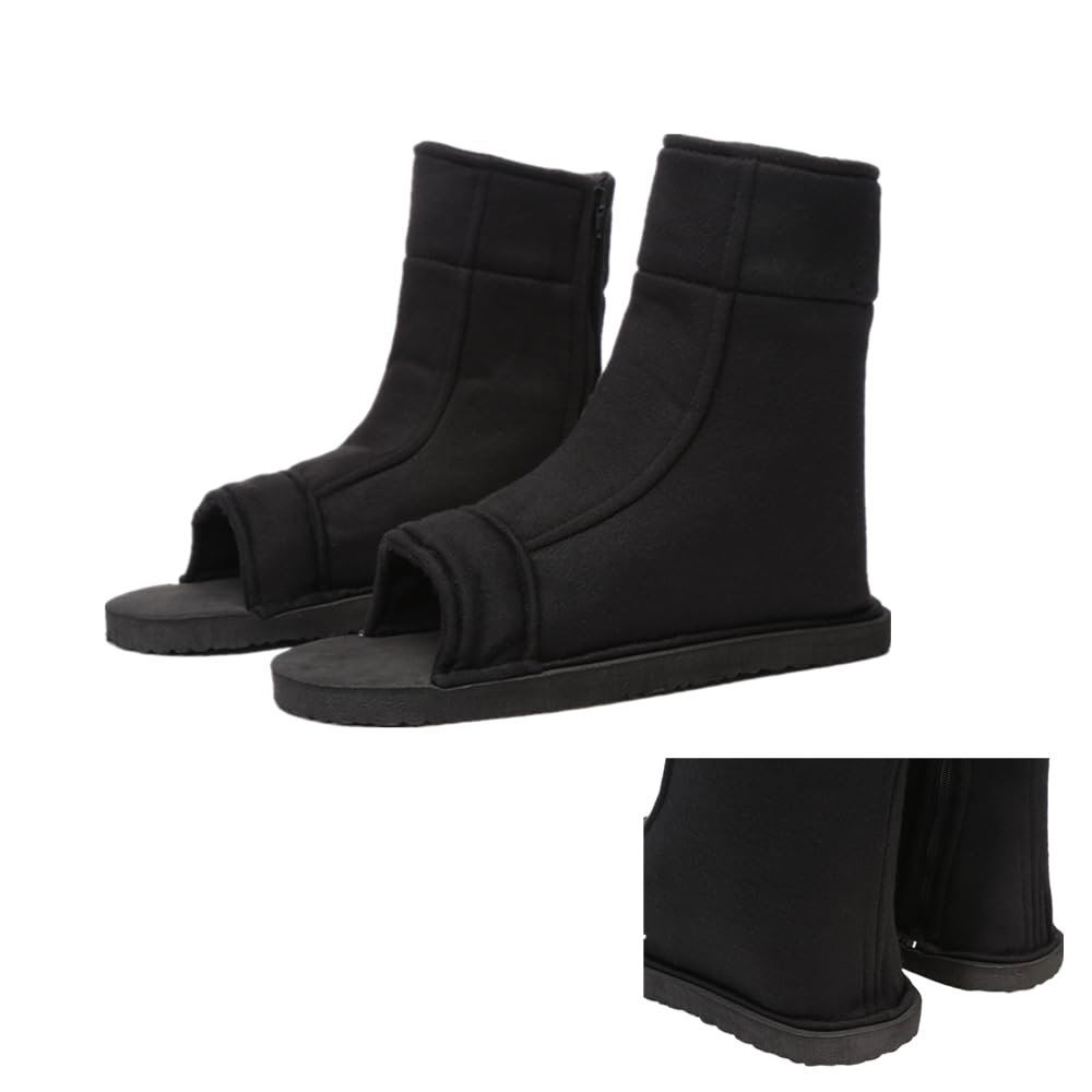 TYRHDJZQ Anime Cosplay Black Shoes Adult Accessory Shoes Halloween Accessories (US 11, Adult, Men, 3, Numeric, US Footwear Size System, Medium)