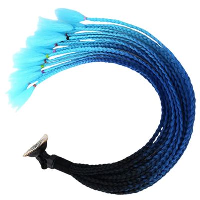 GLEAVI Helmet Braid Decor for Adults Boys and Girls Portable Suction Cup Ponytail Wig Unique Design
