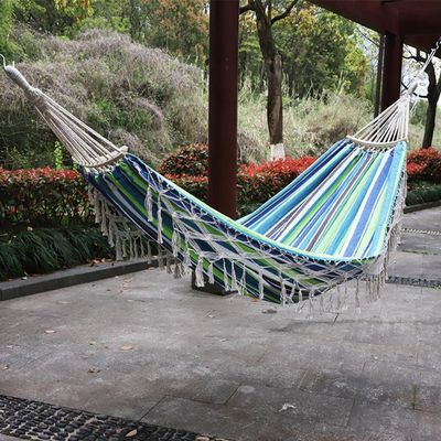 AISHULEI Camping Hammock Brazilian Tassels with Fringe Crochet Cotton Linen Double Hammock for Outdoor Indoor Garden Patio Porch Yard Included Carrying Bag Garden Patio Backyard (Color : E)