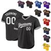 Personalized Black Authentic Throwback Baseball Jerseys Custom Large Mesh Short Sleeve T Shirts Baseball Pullover, Design Black and White Name Nmuber Sports Uniforms for Men Women Youth Boys Girls view 1