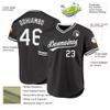 Personalized Black Authentic Throwback Baseball Jerseys Custom Large Mesh Short Sleeve T Shirts Baseball Pullover, Design Black and White Name Nmuber Sports Uniforms for Men Women Youth Boys Girls view 2