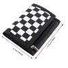 Nitort Wallet,RFID Trifold Canvas Outdoor Sports Wallets for Kid,Lovely and Novelty Wallet with Zipper for Kids- Front Pocket Wallet with Magic Sticker(Black Chequer KW01) view 2