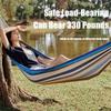 AISHULEI Garden Canvas Hammock Camping Hammock Durable Canvas Fabric Single Hammocks Load Bearing 330 Lbs with Carrying Bag for Camping, Patio, Backyard, Outdoor (Color : Blue) view 2