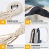 AISHULEI Garden Canvas Hammock Camping Hammock Durable Canvas Fabric Single Hammocks Load Bearing 330 Lbs with Carrying Bag for Camping, Patio, Backyard, Outdoor (Color : Blue) view 4