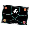 Colaxi Basketball Footwork Mat Basketball Training Mat Silent Antislip Basketball Skills Training Equipment Basketball Footstep Mat, Blue Line with Strap view 1