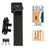 Master Lock 8333EURDPRO Certified Sold Secure Folding Bike Lock with Hardened Steel Links, 3 Keys, Carrier and Mounting Bracket Included, 95cm, Black view 2