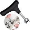 BWESOO Black Golf Shoe Spike Wrench Removal Tool, Plastic and Zinc Alloy, Spike Wrenches Accessories 7.8x9.0cm/3.5x3.8in view 3