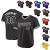Custom Large Mesh Short Sleeve T Shirts Baseball Pullover, Personalized Black Authentic Throwback Baseball Jerseys, Design Black and White Name Nmuber Sports Uniforms for Men Women Youth Boys Girls view 1