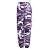 NineFit Basics Camo Cargo Pants for Women High Waisted Casual Military Army Cargo Combat Work Pants Fashion Y2K Jogger Hiking Trousers, Small, Purple view 1