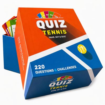 Tennis Trivia Game 220 Cards to Test Your Knowledge | Fun Gift for Tennis Fans, Players & Coaches