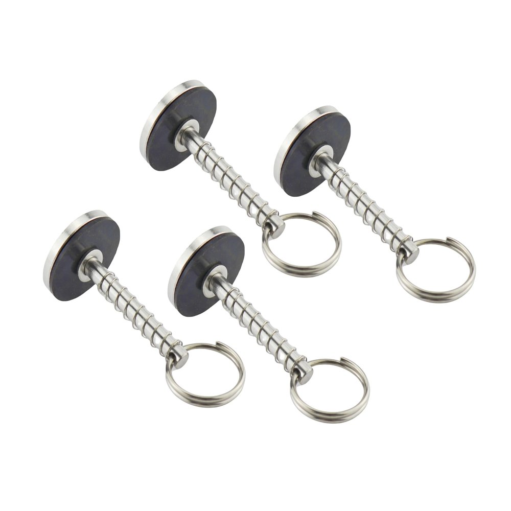 316 Stainless Steel Marine Hatch Cover Handle pins, Spring pins, Hatch Cover pins, bin Door Pull Rings (4, 1/4in(6.3mm))