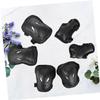 GANAZONO Thickening Gear for Adults 6pcs Protective Gear Kit Knee Pads Skates Black view 4