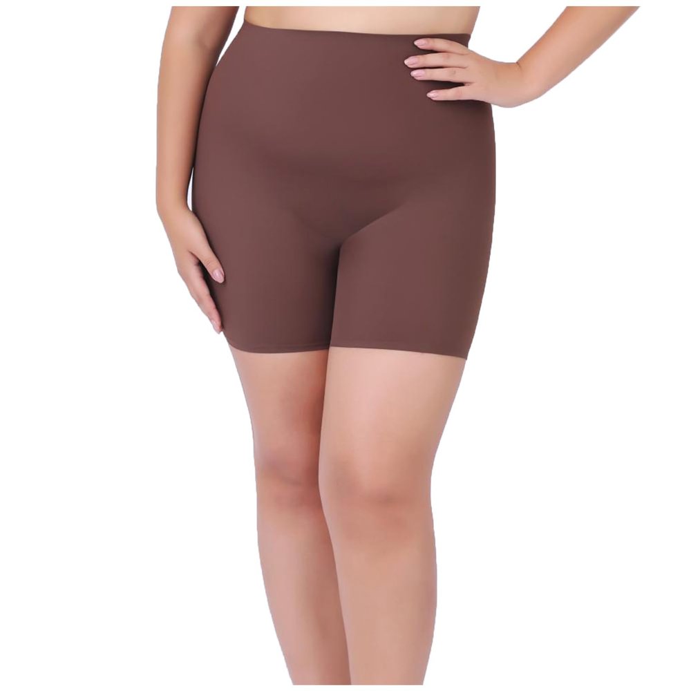 HGps8w 2025 Summer Womens Slip Shorts for Under Dresses Seamless Smooth Shapewear Shorts Anti Chafing Boyshorts Panties