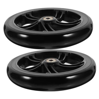 FRCOLOR 2pcs Replacement Scooter Wheels High Elasticity Pu Wheel Kick Scooter Caster Mobility Accessory
