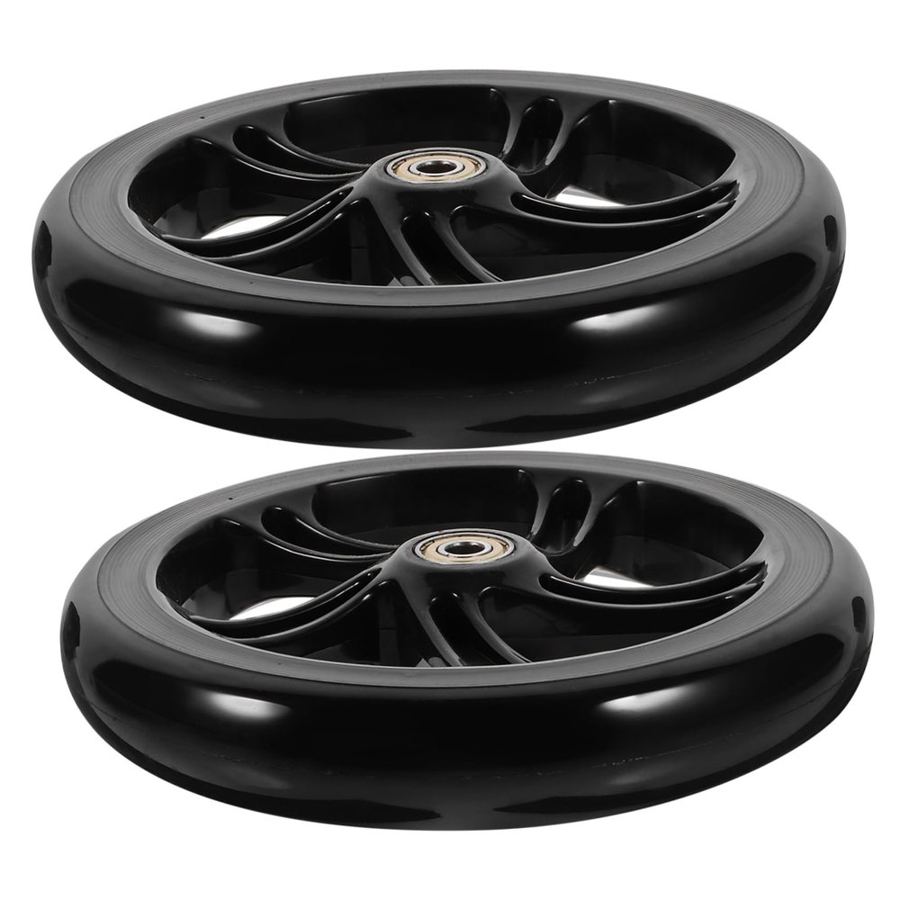 FRCOLOR 2pcs Replacement Scooter Wheels High Elasticity Pu Wheel Kick Scooter Caster Mobility Accessory