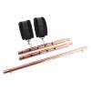 Spreader Bar Rose Gold Heavy Duty Stainless Steel Adjustable with 2pcs Black PU Strap, Yoga Training Fitness Gear, Workout Bar,Sports Gym Kit (Rose Gold-Black) view 1