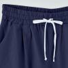 NineFit Basics Teen Girls Knee Length Lounge Shorts Cotton Linen Casual Sweat Shorts Dandelion Print Walking Bermuda Shorts with Pockets, Medium, 1-navy view 3